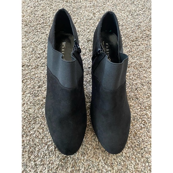 Karen Scott Shoes - Karen Scott Black Bootie with Fabric detail - Size 8